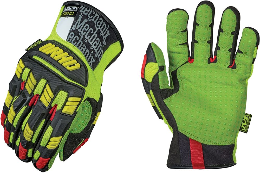 Mechanix Wear X-Large High-Visibility Yellow Leather Palm Gloves - Flockneti