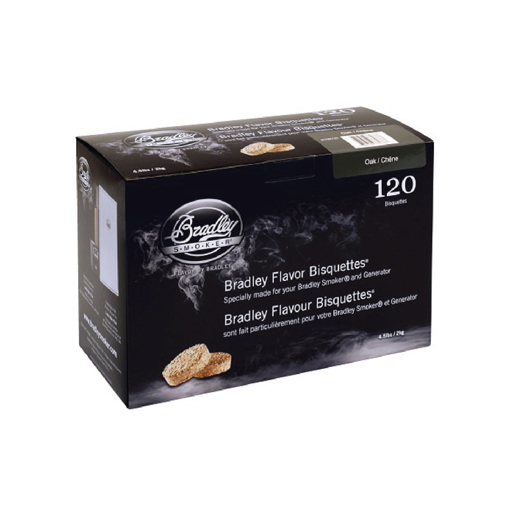 Bradley Smoker Smoking Bisquettes Oak Wood 120pk - Flockneti