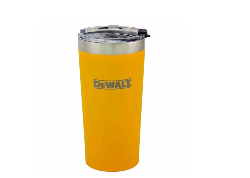 DEWALT 20 Oz. Yellow Powder Coated Tumbler - Flockneti