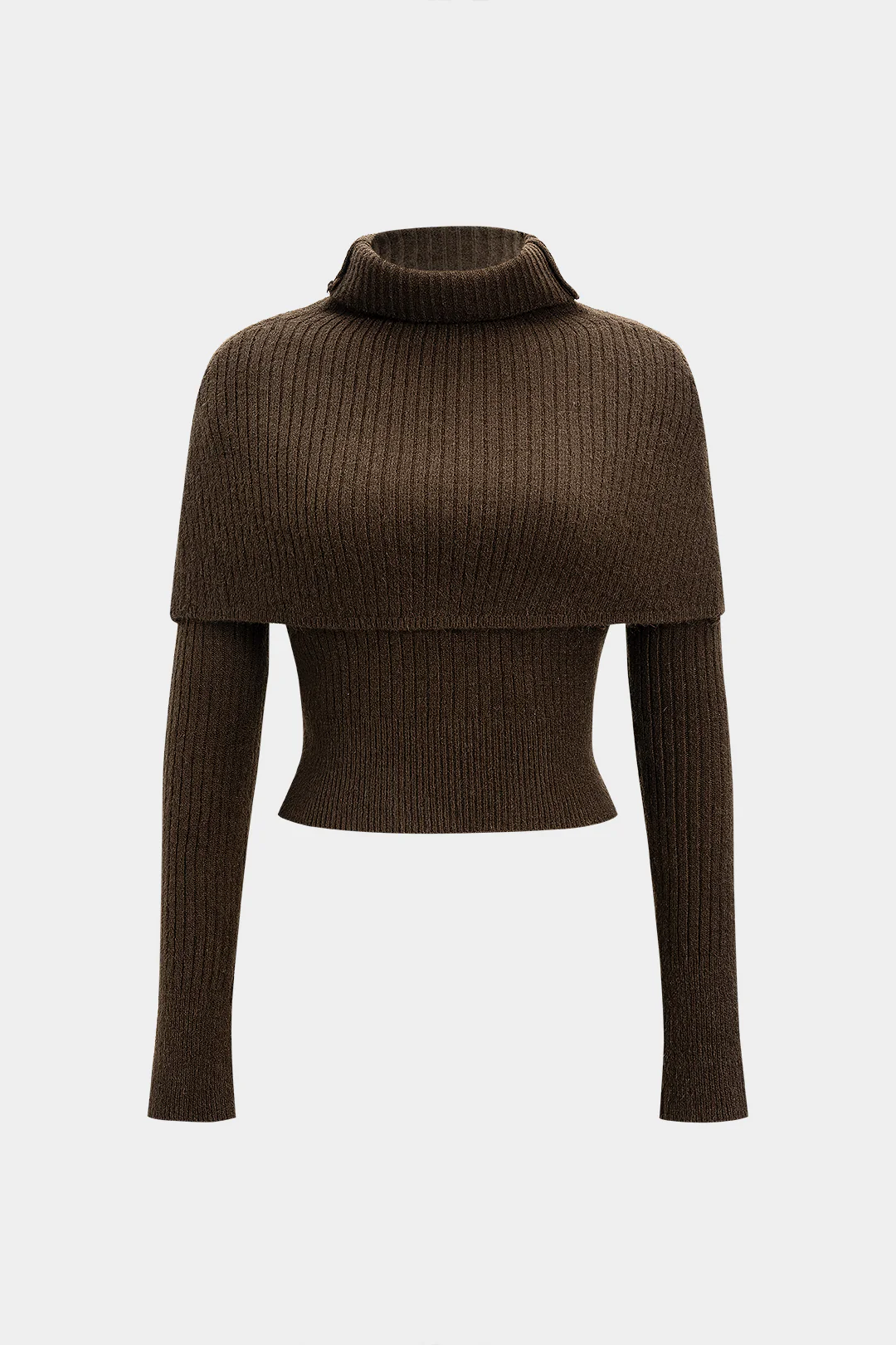 Sweater High Collar Long-Sleeve Top - Flockneti
