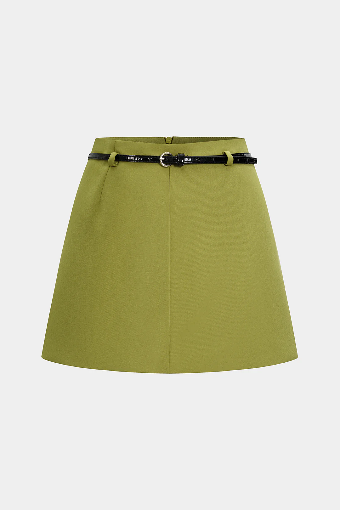 Belted A-Line Mini Skirt - Flockneti