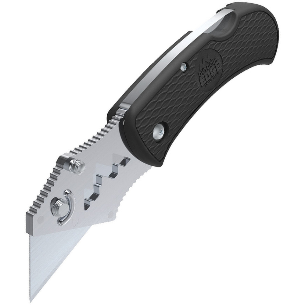 Outdoor Edge BOA Razor Folding Utility Knife with 3 Blades Black - Flockneti