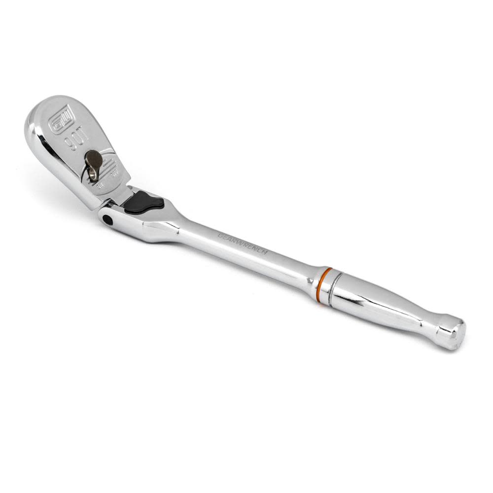 GEARWRENCH 1/4″ Drive 90-Tooth Locking Flex Head Teardrop Ratchet 7″ - Flockneti