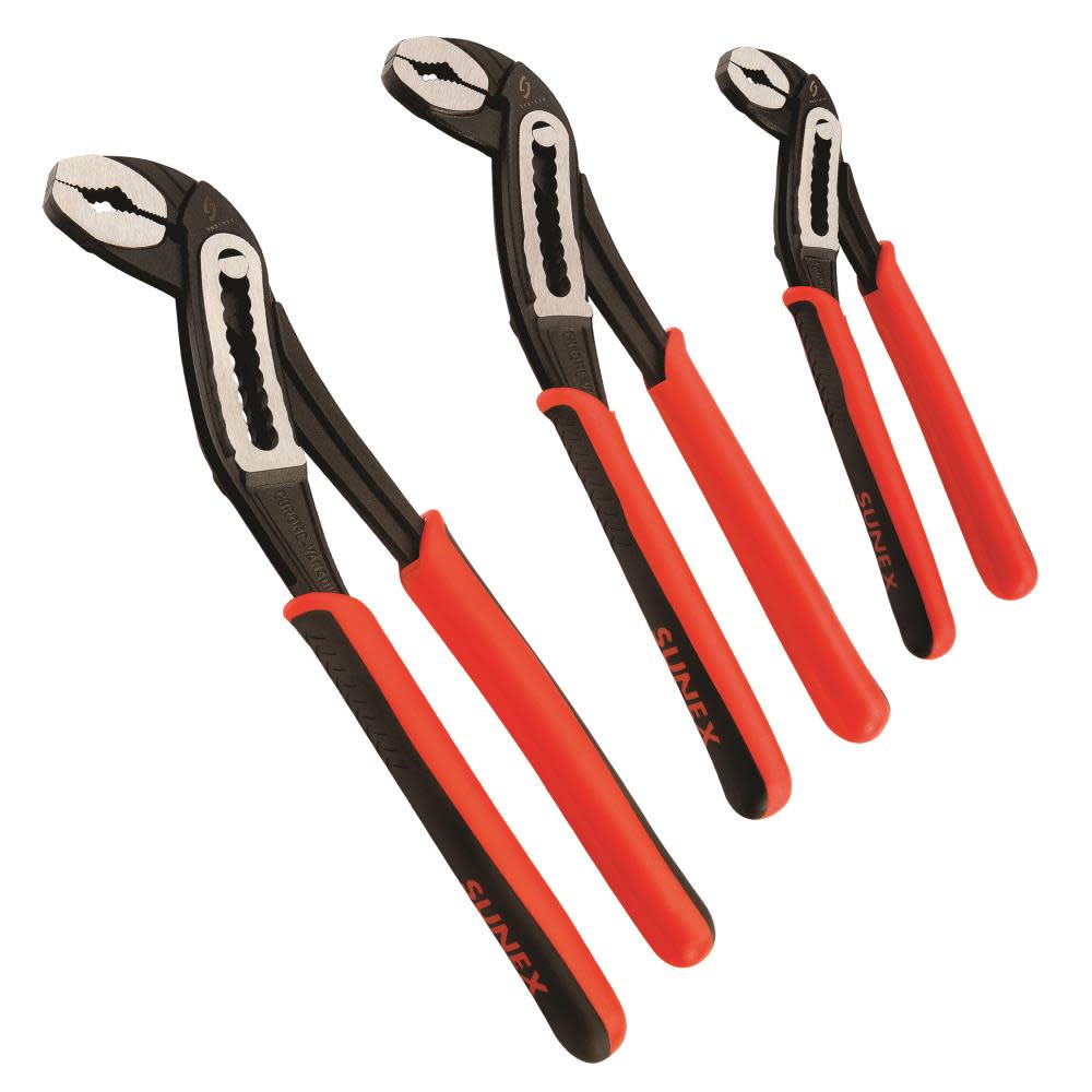Sunex 3 Pc Slip Joint Water Pump Pliers Set - Flockneti