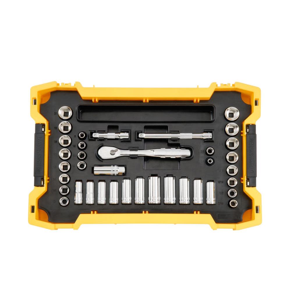DEWALT TOUGHSYSTEM Mechanics Tool Set 3/8″ 1/2″ Drive 85pc - Flockneti