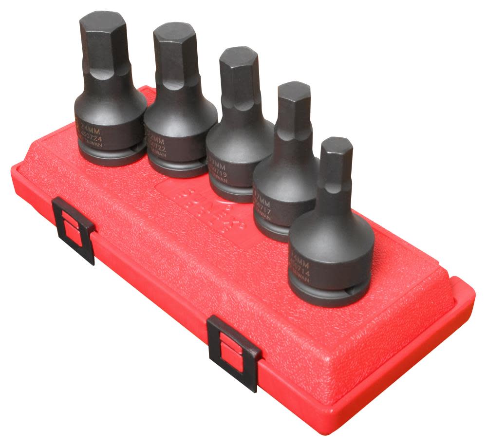 Sunex 3/4 In. Drive Metric Hex Impact Socket Set 5 pc. - Flockneti