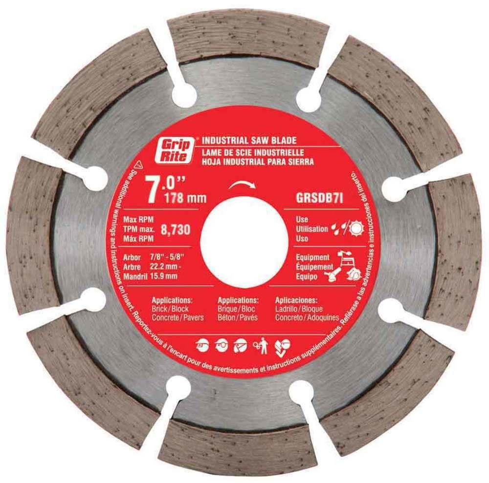 Grip Rite 7-in Wet or Dry Segmented Diamond Circular Saw Blade - Flockneti