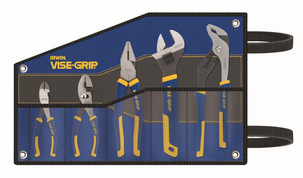 Irwin 5 piece Pro-Pliers Kit Bag 6 In. Slip Joint - Flockneti