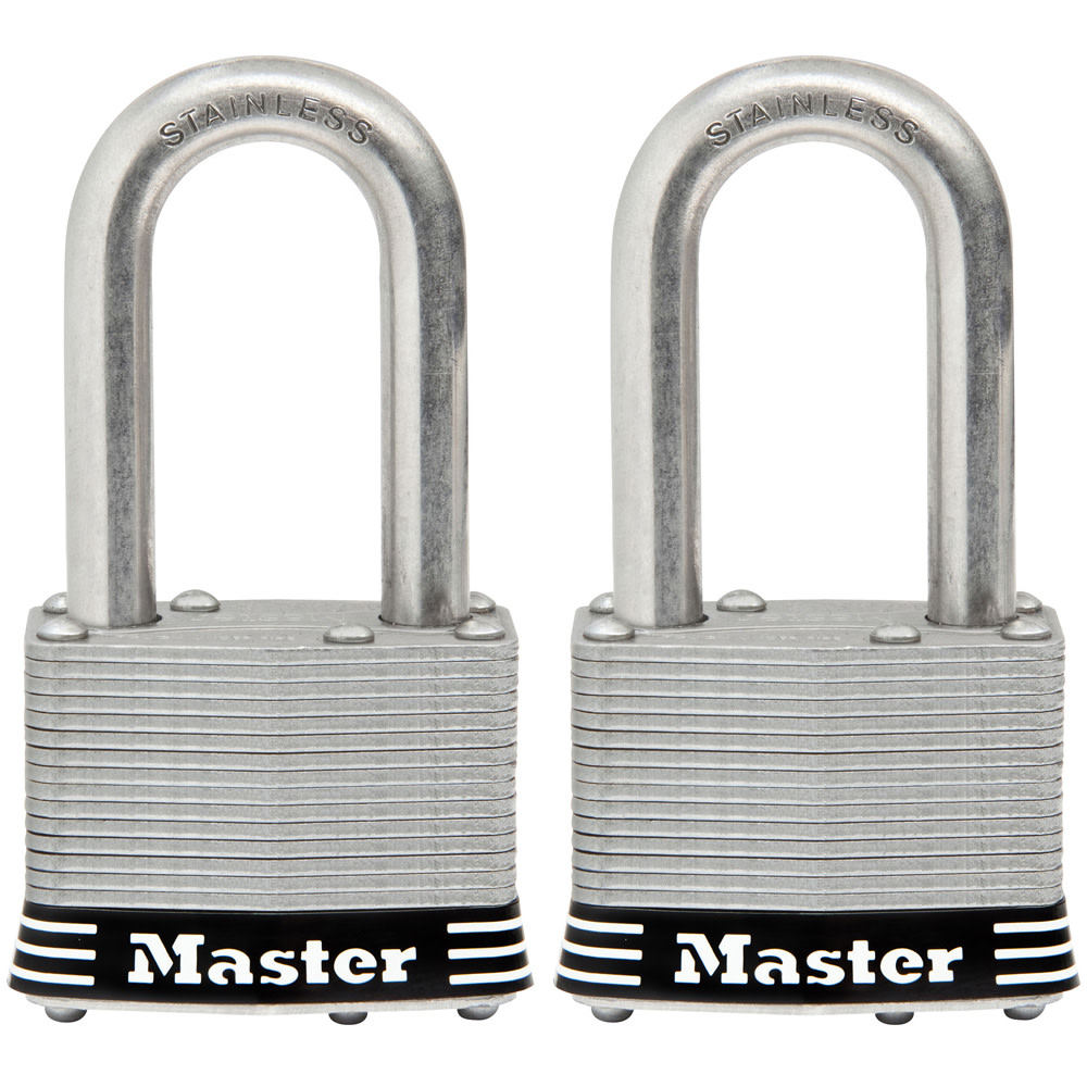 Master Lock Padlock 1 3/4″ Pin Tumbler Keyed Dual Ball Bearing 2pk - Flockneti