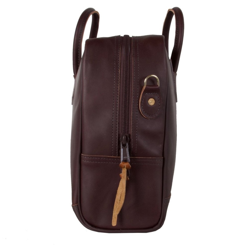 Duluth Pack 23 Liter Capacity Brown Smooth Leather Computer Briefcase - Flockneti