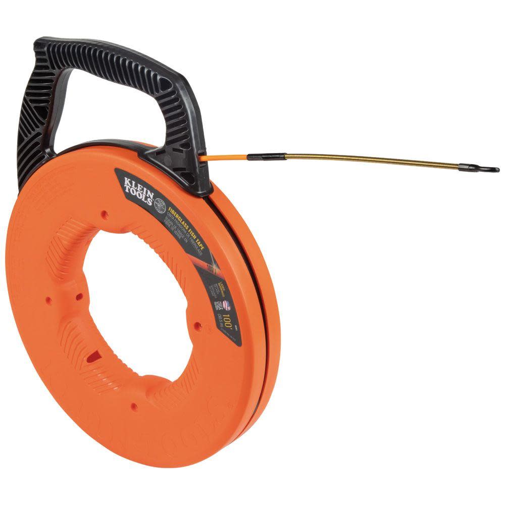 Klein Tools 100′ Fiberglass Fish Tape with Leader - Flockneti
