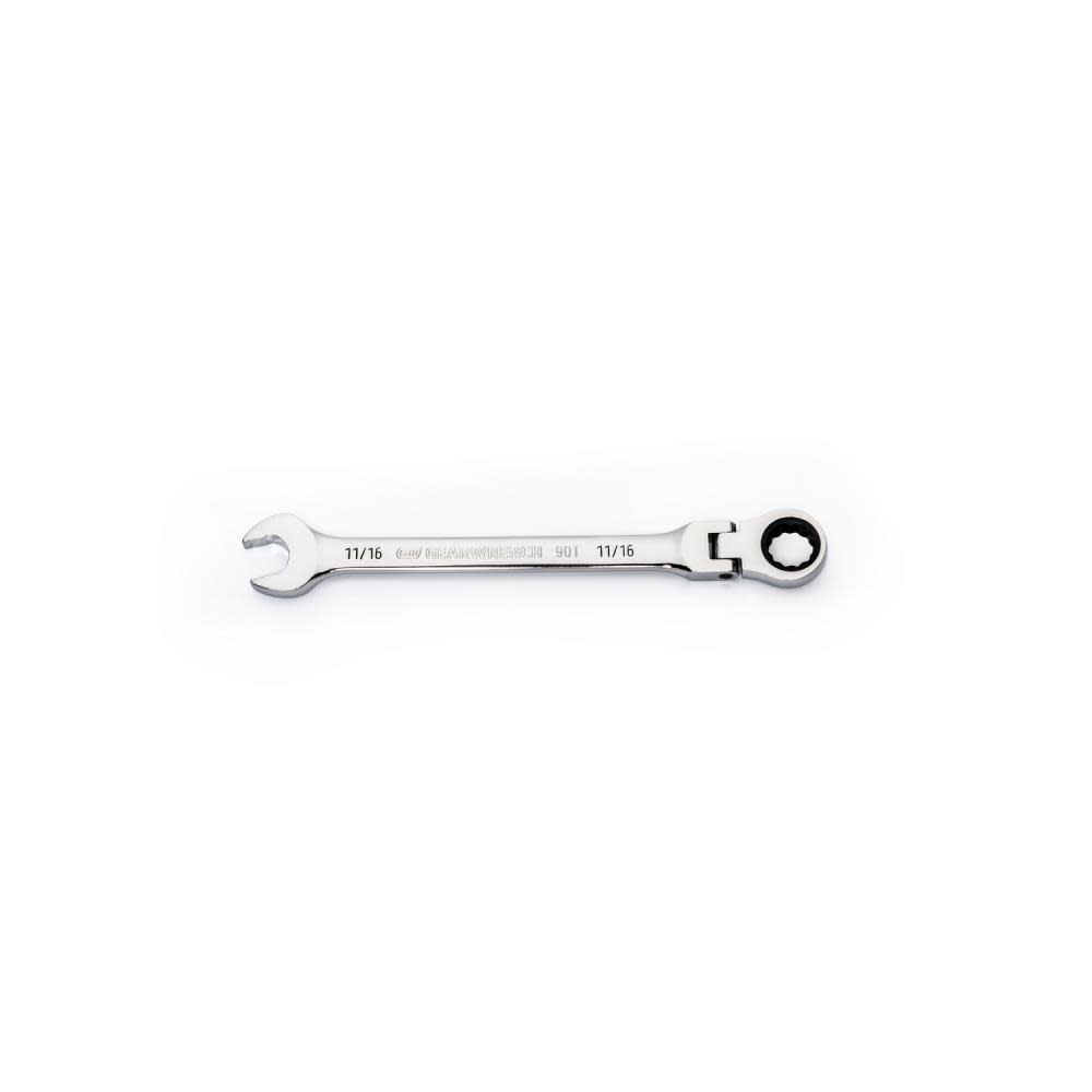 GEARWRENCH 11/16″ 90T 12 Point Flex Head Ratcheting Combination Wrench - Flockneti