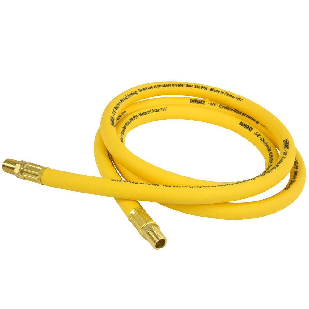 DEWALT 3/8 in. x 6 ft. Premium Hybrid Lead-in Air Hose - Flockneti