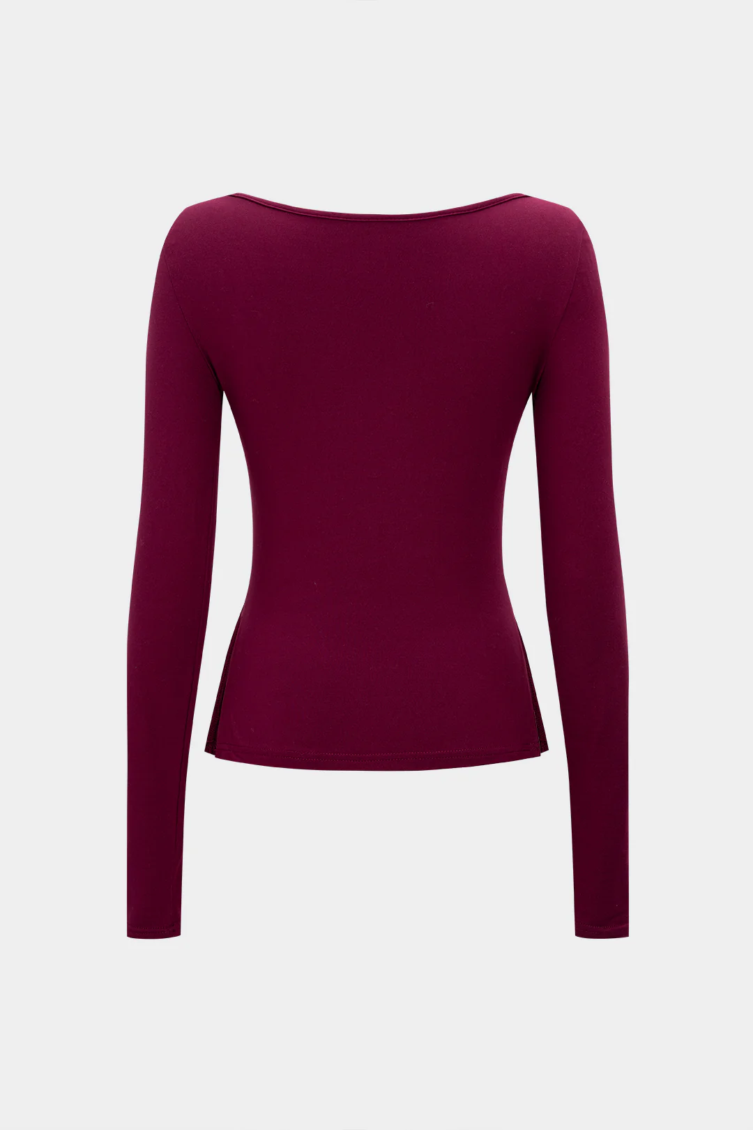 Solid Ruched Long-Sleeve Top - Flockneti