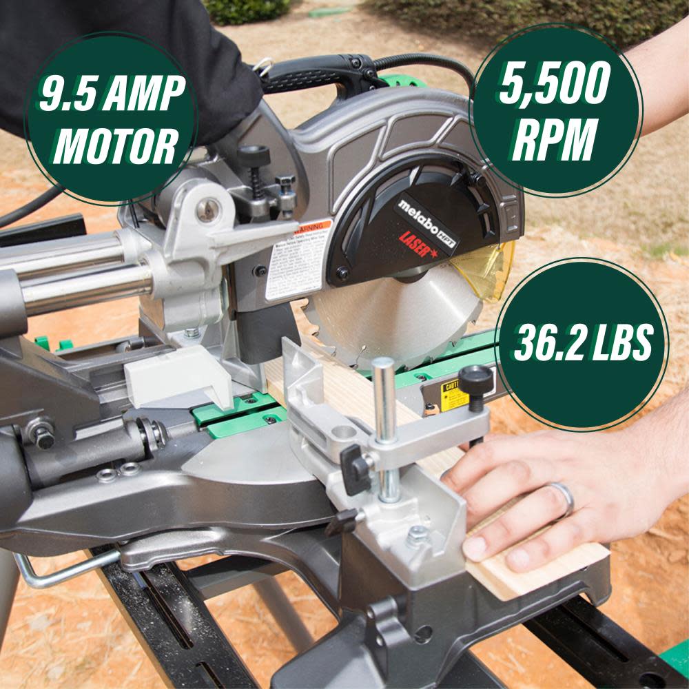 Metabo HPT 8-1/2-in Sliding Compound Miter Saw - Flockneti