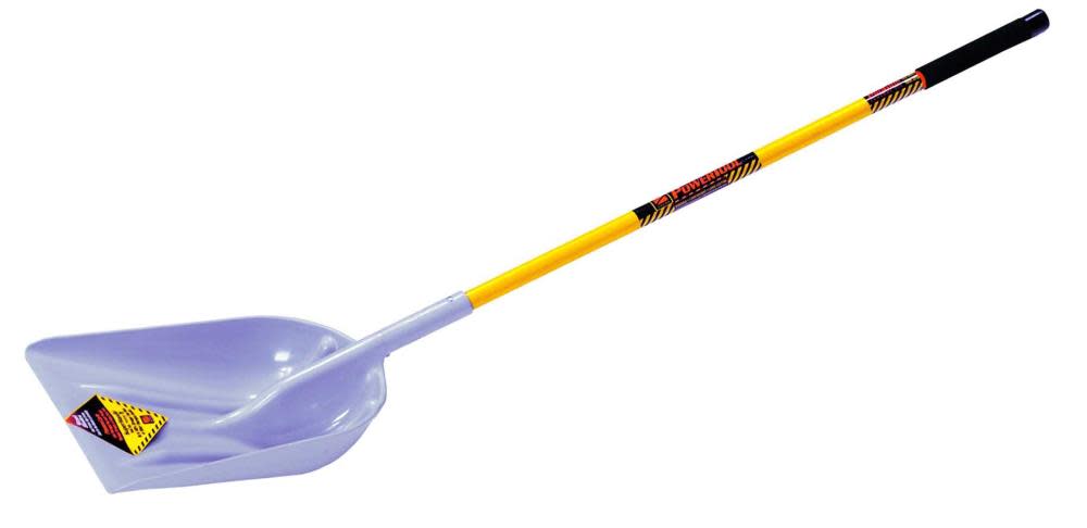 Structron Grain Scoop Poly Head Yellow Fiberglass Handle Cushion Grip - Flockneti