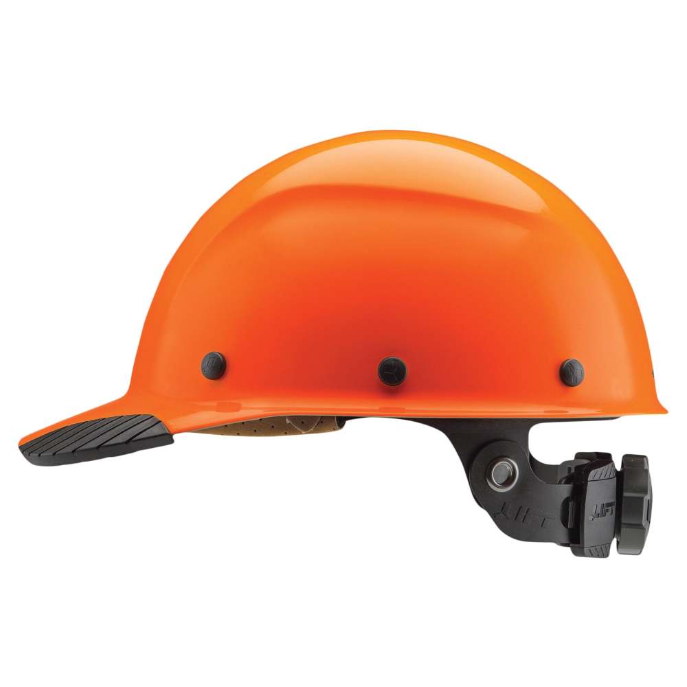 Lift Safety Hard Hat DAX Orange Fiber Resin Cap Style - Flockneti