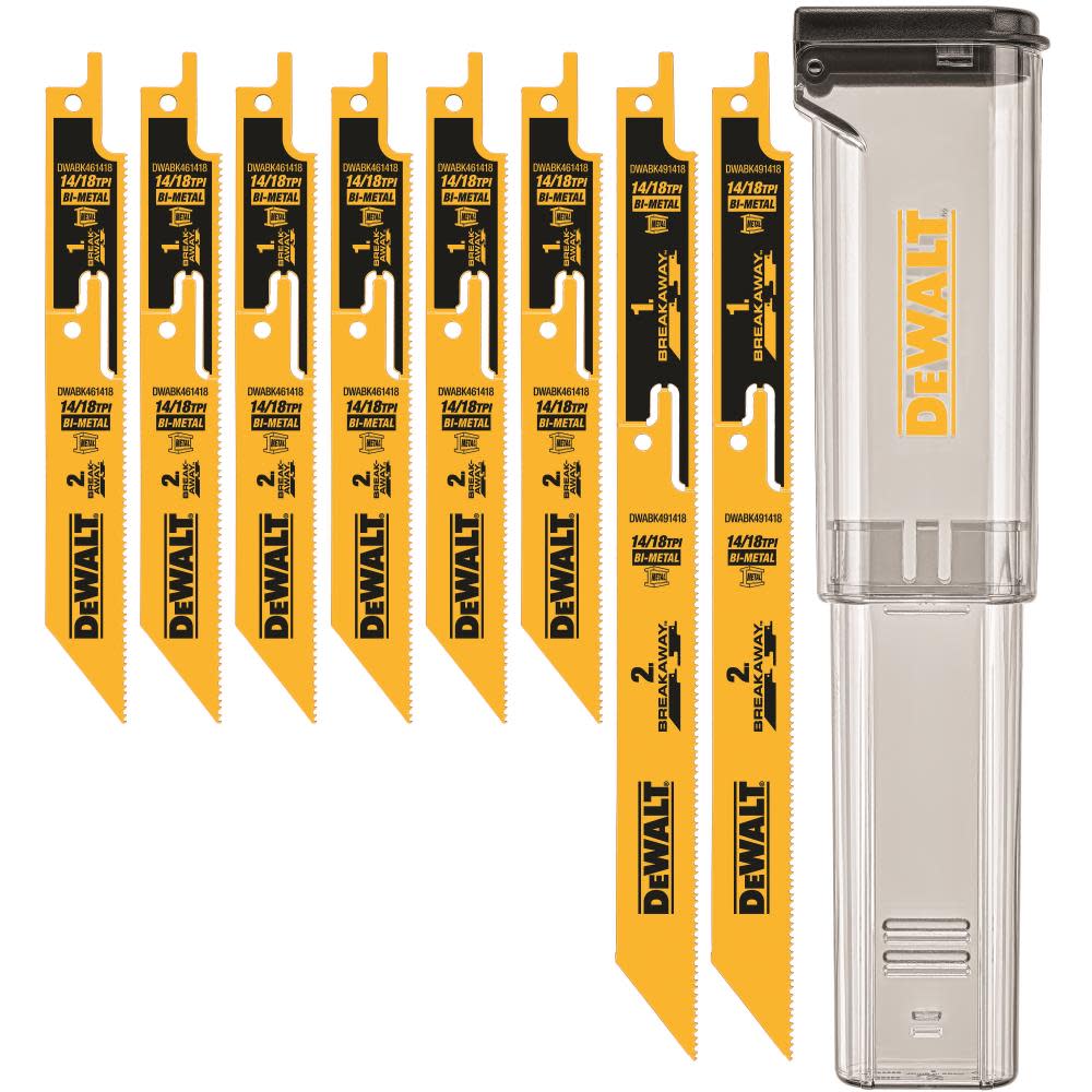 DEWALT BREAKAWAY Recip 8-Piece Set with Case - Flockneti