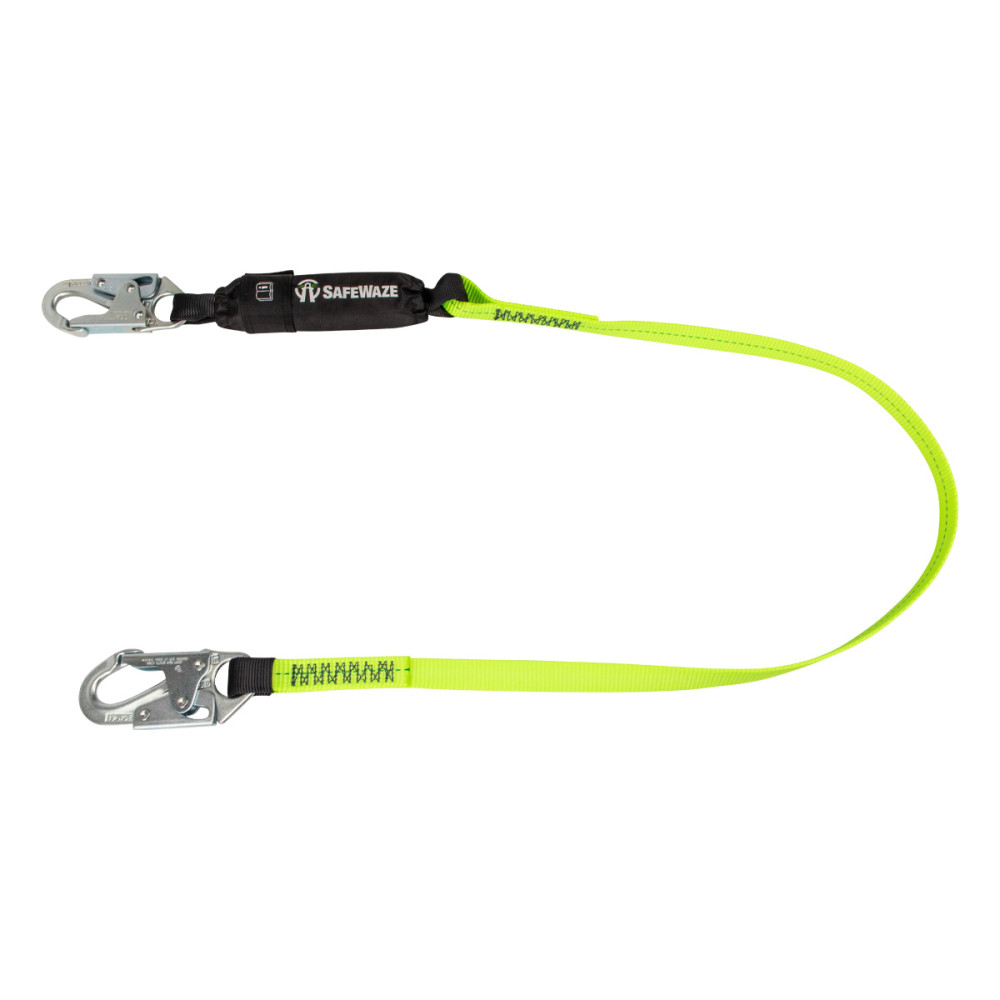 Safewaze Pro 6′ Single Leg Energy Absorbing Lanyard - Flockneti