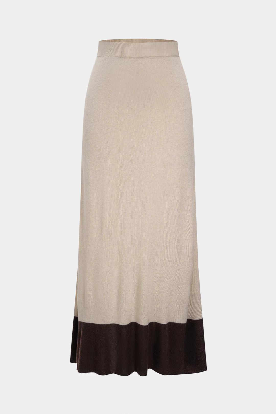 Knit Contrast Ruched Skirt - Flockneti
