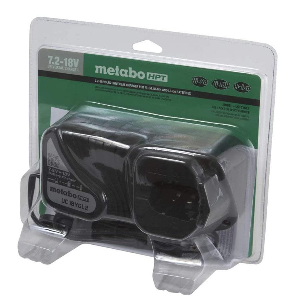 Metabo HPT 18V Battery Charger Li Ion/NiCd/NiMH Universal Post Style - Flockneti
