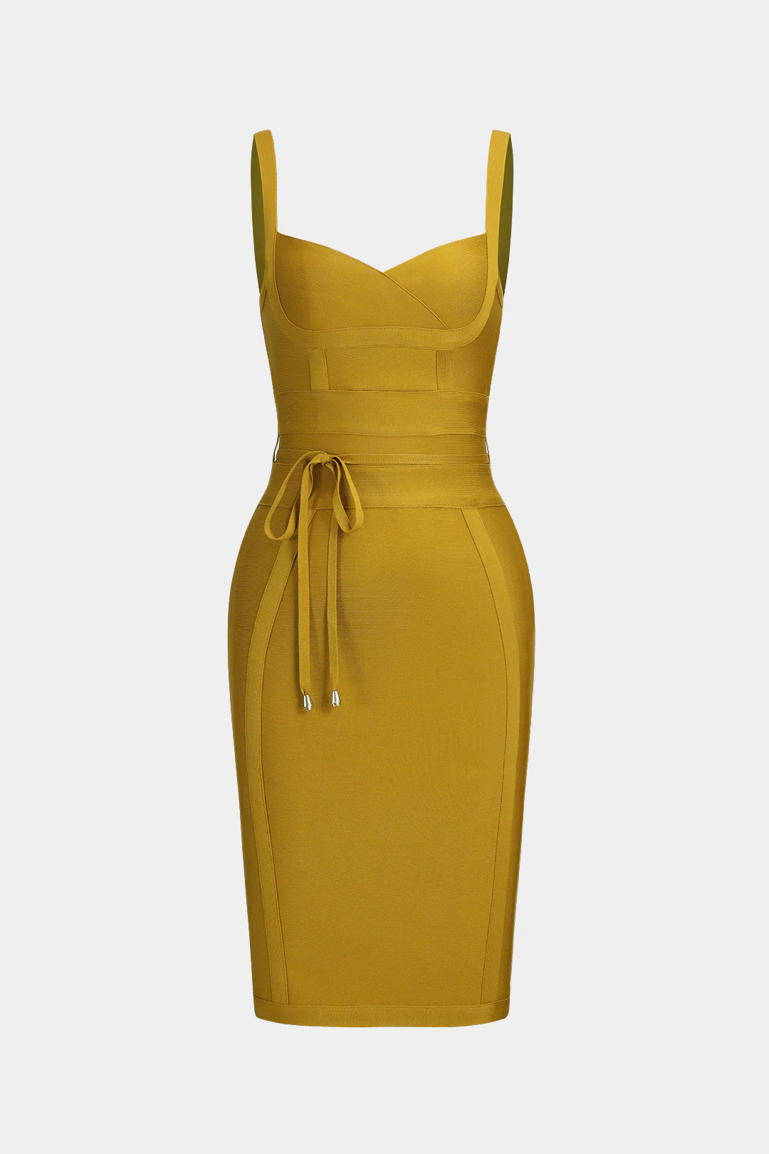 Knit Tie Front Zipper Slip Dress - Flockneti