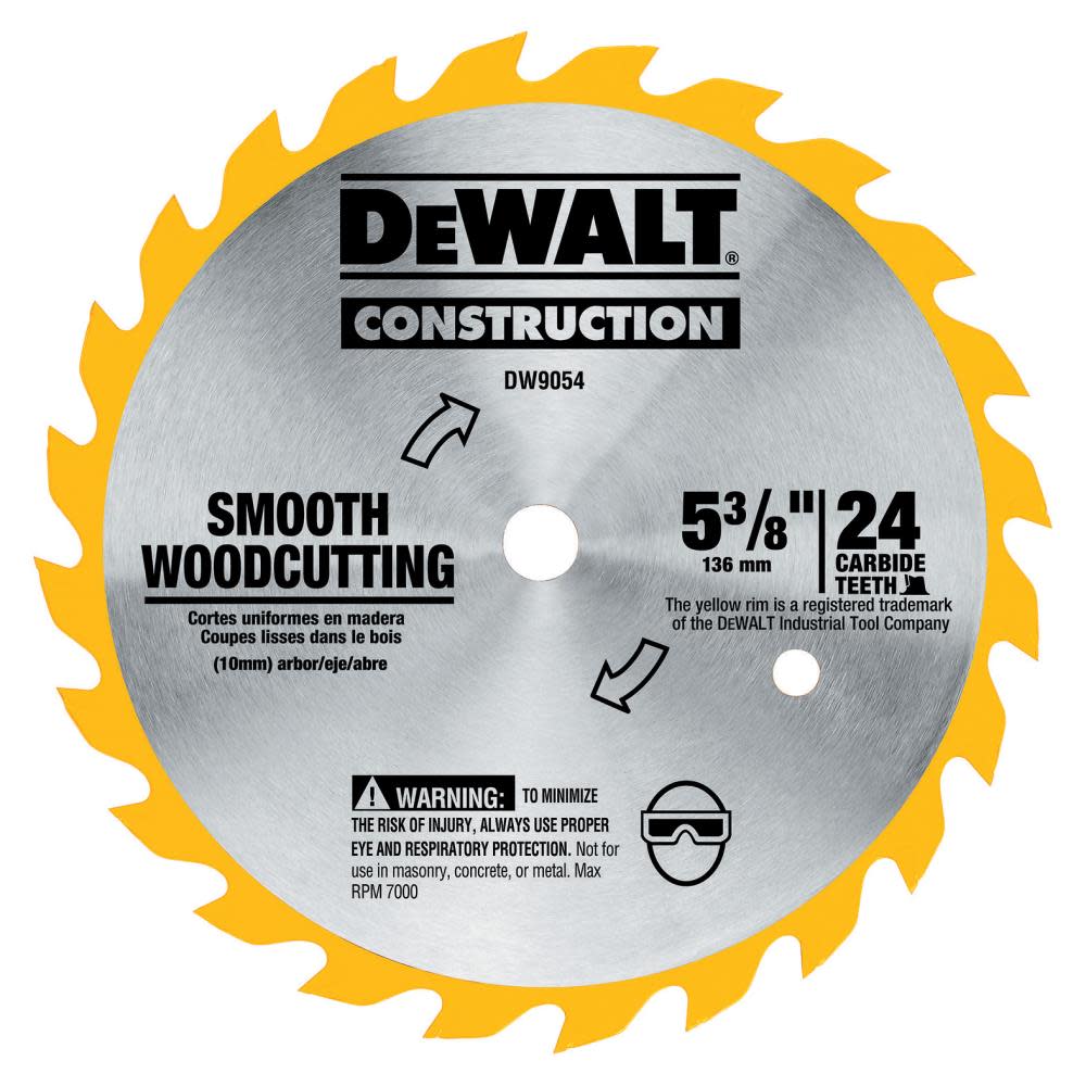 DEWALT 5-3/8-in 24-Tooth Carbide Blade - Flockneti