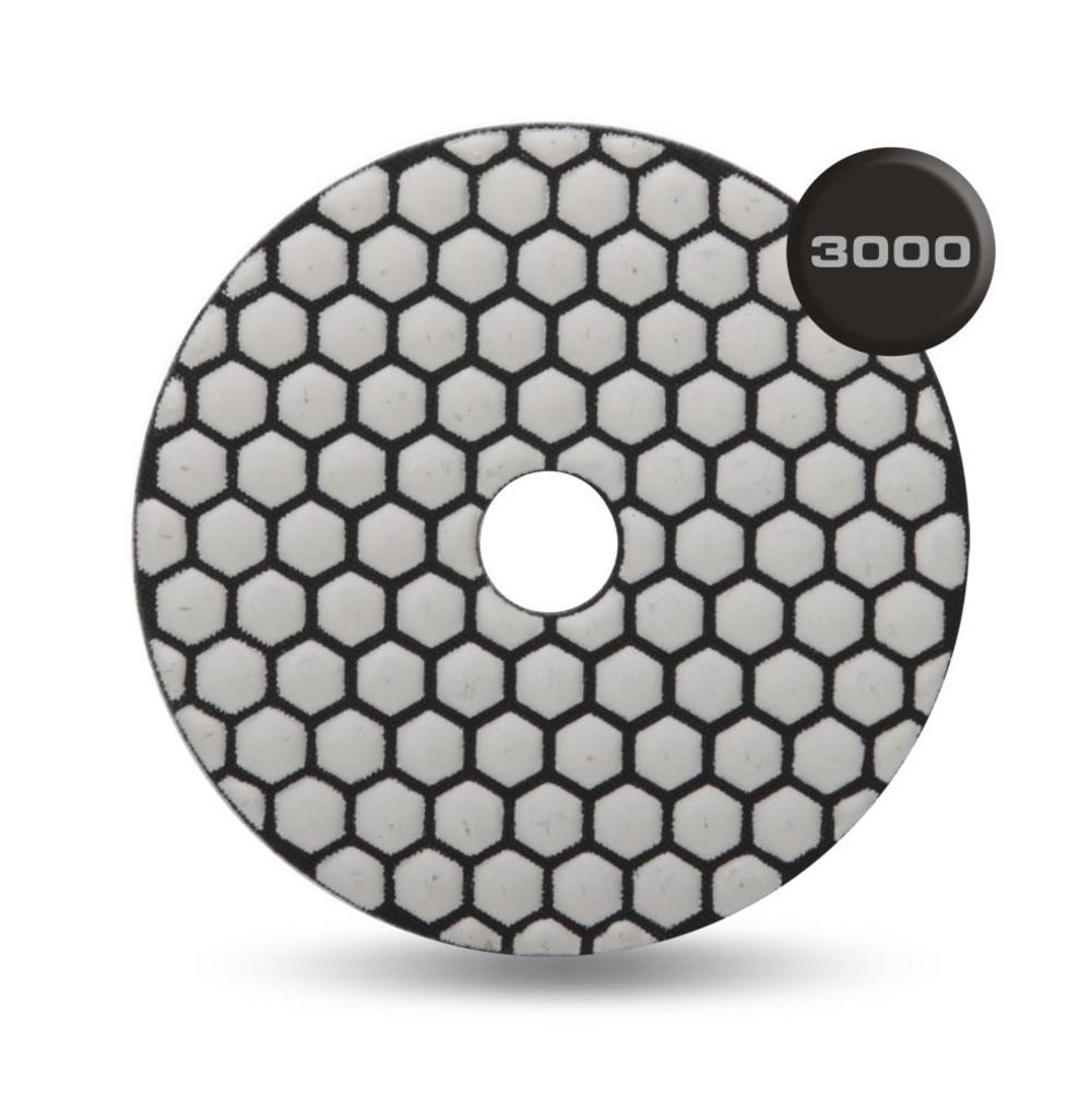 Rubi Tools Resin Dry Polishing Pad 3000 Grit 4 In. - Flockneti