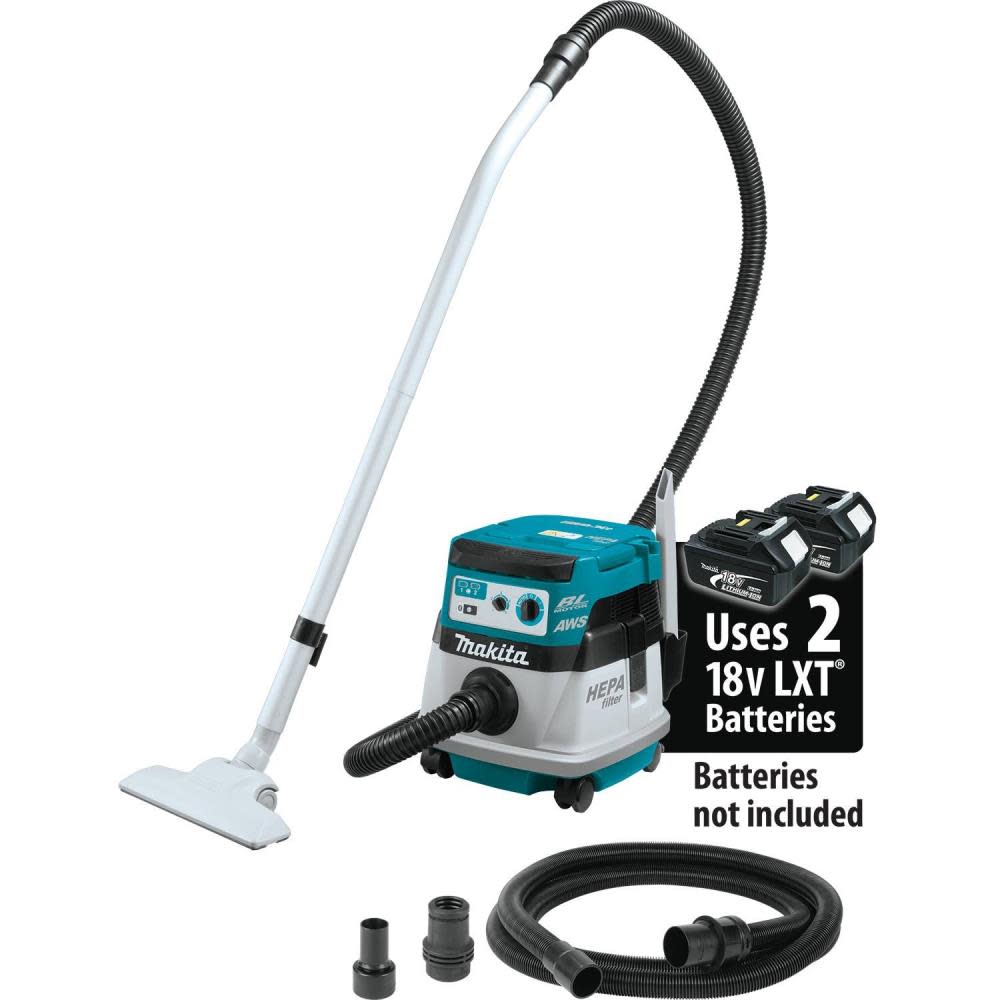 Makita 18V X2 LXT 36V 2.1 Gallon HEPA Dry Dust Extractor/Vacuum with AWS Bare Tool - Flockneti