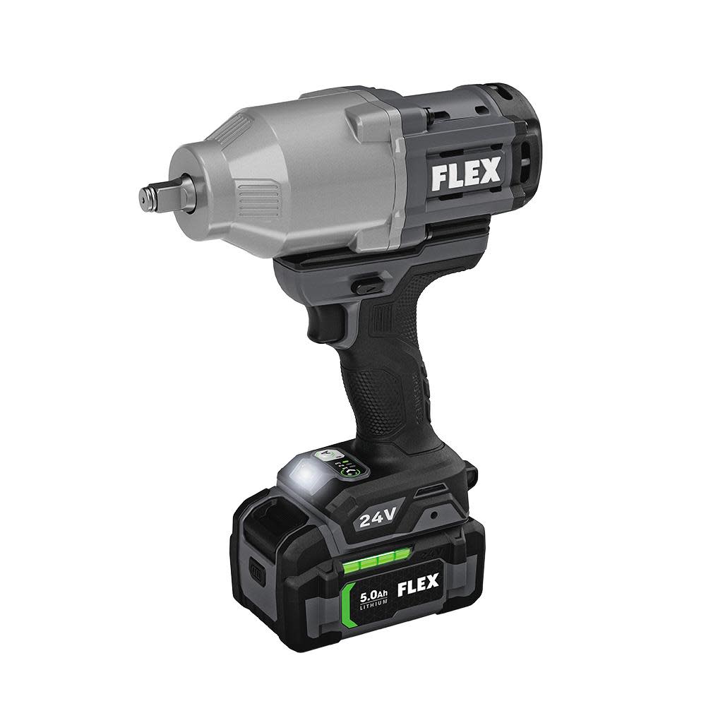 FLEX 24V 1/2-In. High Torque Impact Wrench Kit - Flockneti