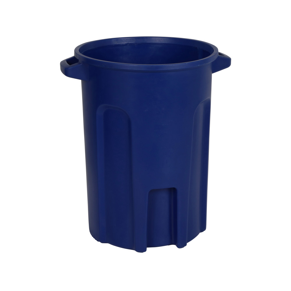 Toter 44 Gallon Round Trash Can with Lift Handle Blue - Flockneti