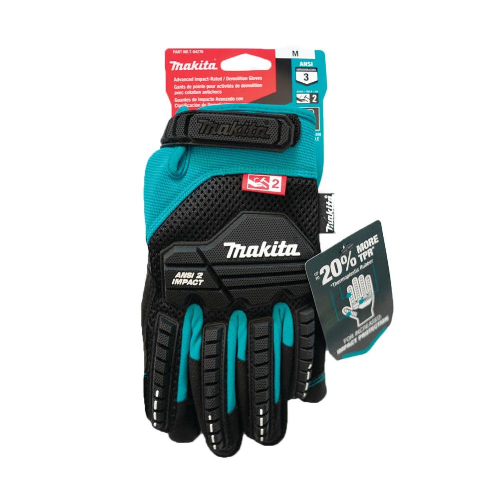 Makita Advanced ANSI 2 Impact Rated Demolition Gloves Medium - Flockneti