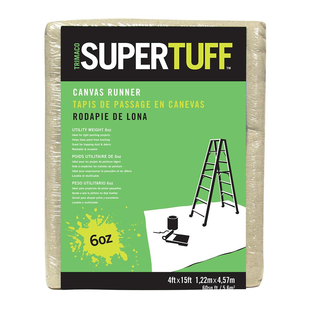 Trimaco 4 x 15′ 6 Oz Canvas Drop Cloth - Flockneti
