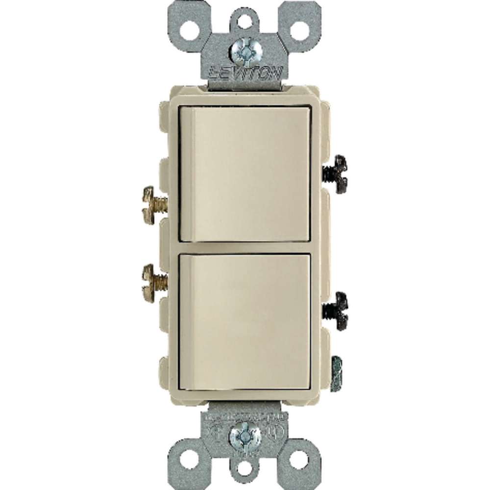 Leviton Decora Rocker Switch Ivory 1 Pole AC Quiet Combination - Flockneti
