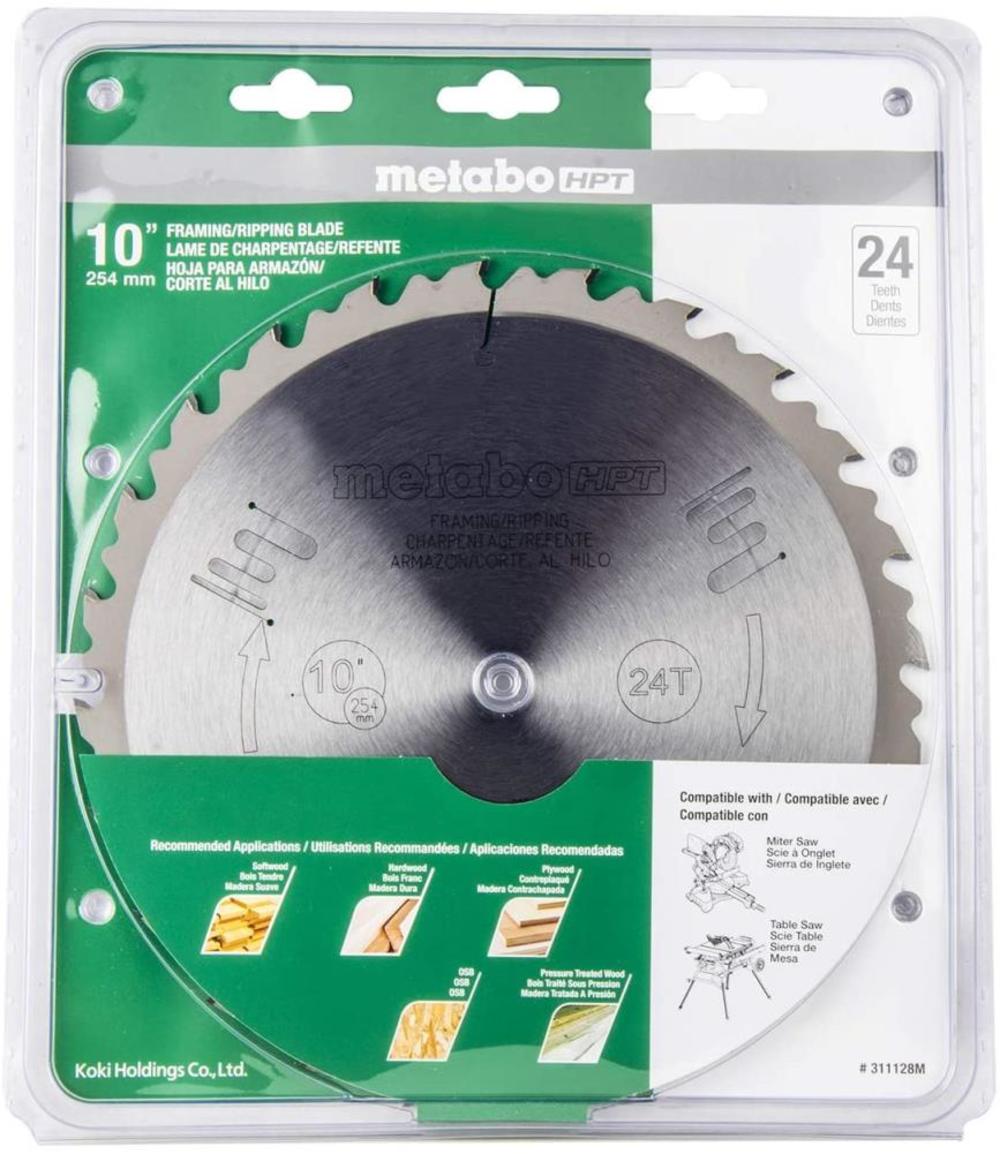 Metabo HPT Miter/Table Saw Blade 10″ 24T Tungsten Carbide Tipped - Flockneti
