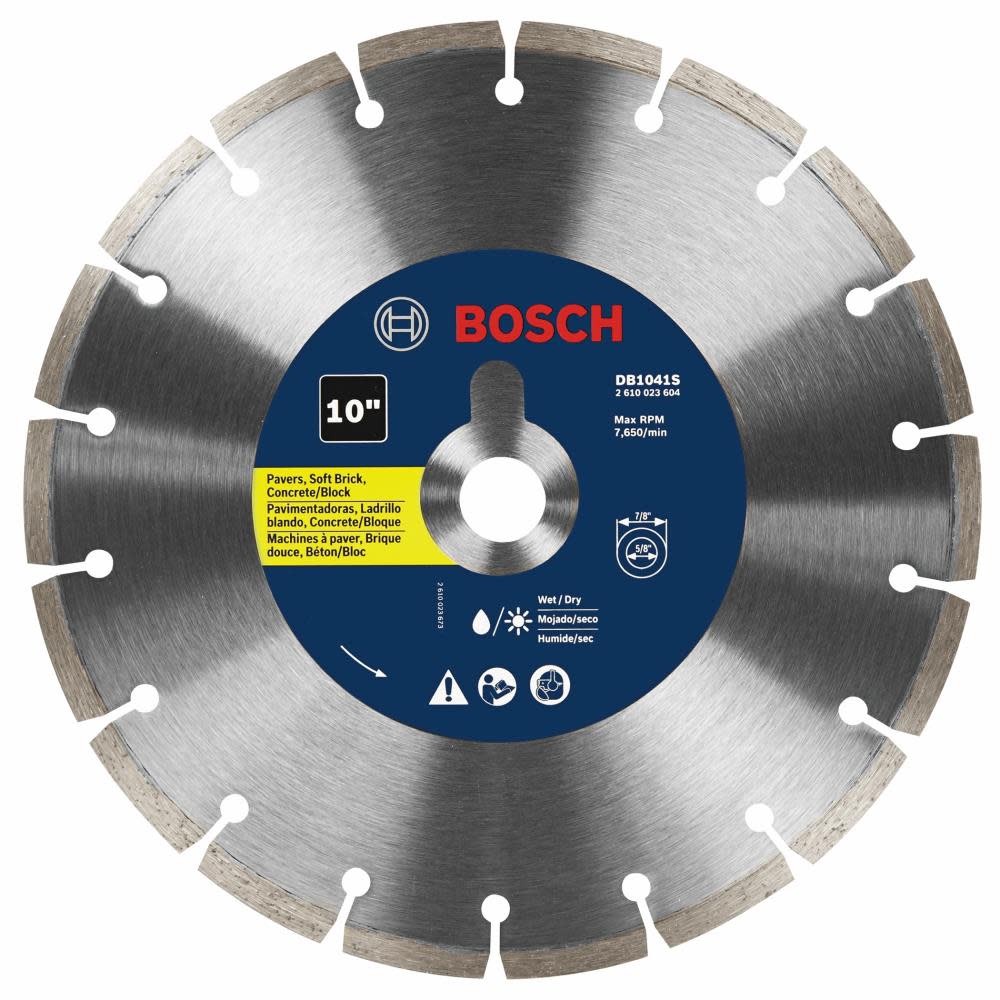 Bosch 10 In. Standard Segmented Rim Diamond Blade for Universal Rough Cuts - Flockneti