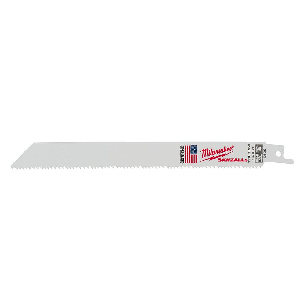 Milwaukee 8 in. 8/12 TPI SAWZALL Blades 5PK - Flockneti