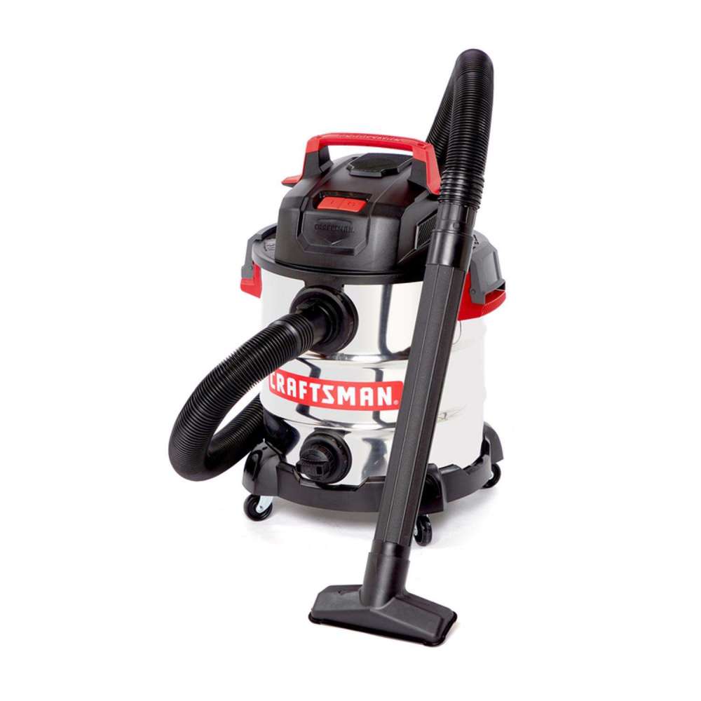 Craftsman Wet/Dry Vacuum 10 Gallon 120V 6HP Peak Stainless Steel - Flockneti