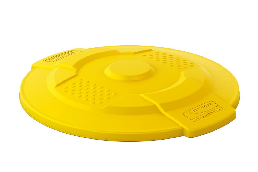 Suncast Plastic Utility Trash Lid – 20 Gallon Yellow - Flockneti