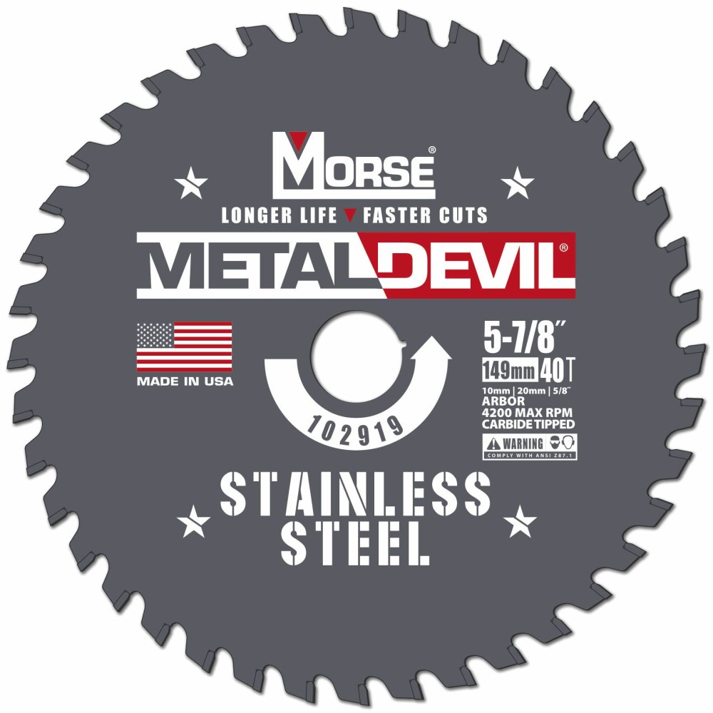 MK Morse 5 7/8″ 40 Tooth Stainless Steel Circular Saw Blade - Flockneti
