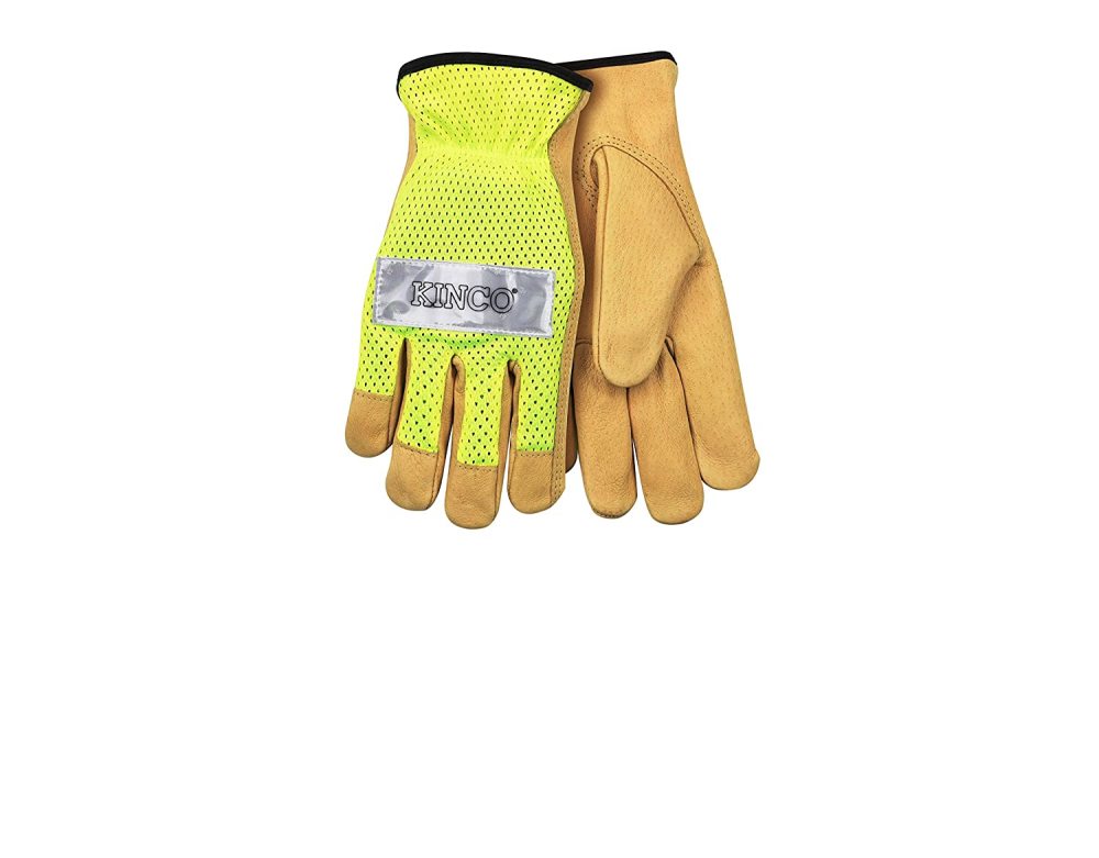 Kinco High-Visibility Lime Green Pigskin Leather Gloves - Flockneti