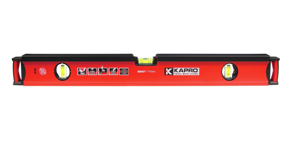 Kapro 24″ Titans Masons Level with Integrated Striking Cap - Flockneti