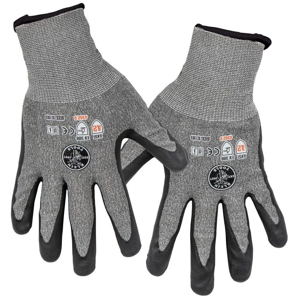 Klein Tools 2-Pair of Work Gloves Cut Level 2 Touchscreen – X-Large - Flockneti