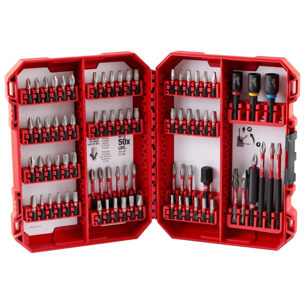 Milwaukee SHOCKWAVE Impact Duty Driver Bit Set 80pc - Flockneti