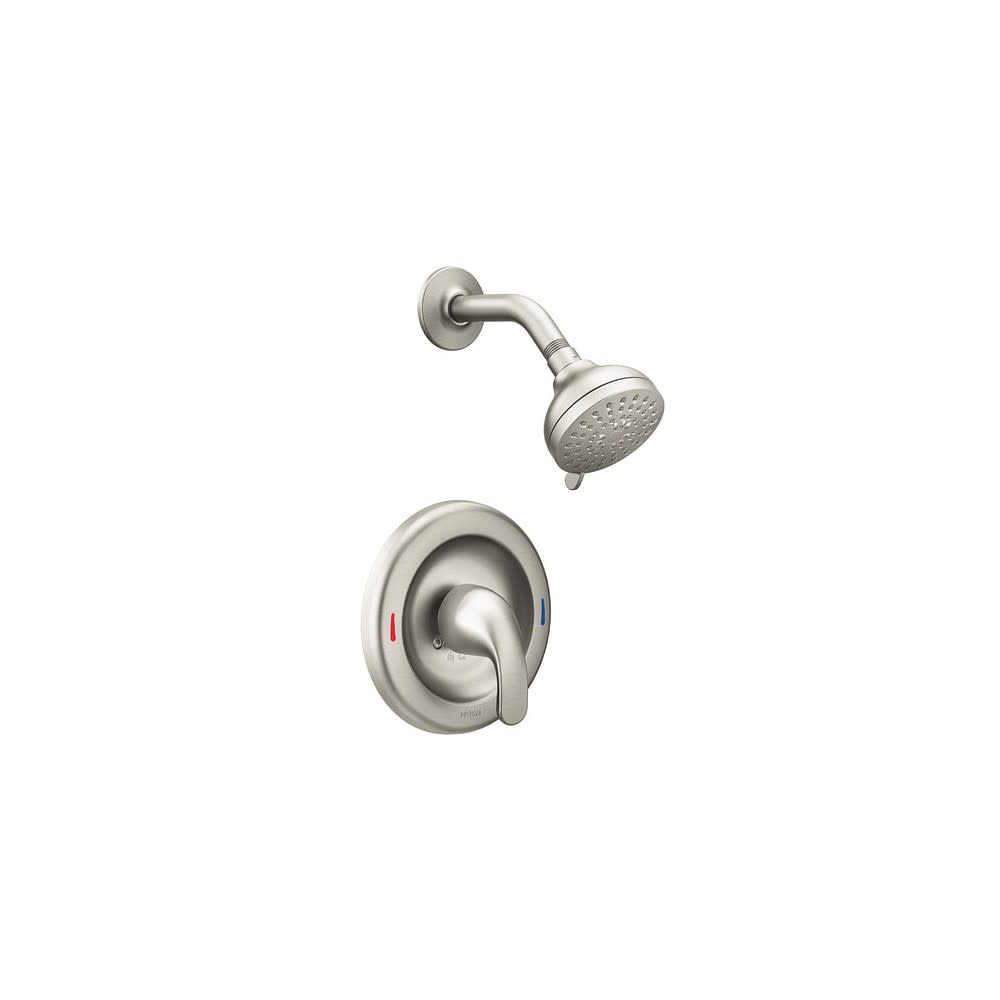 Moen Adler Spot Resist Brushed Nickel 1 Handle Shower Head - Flockneti