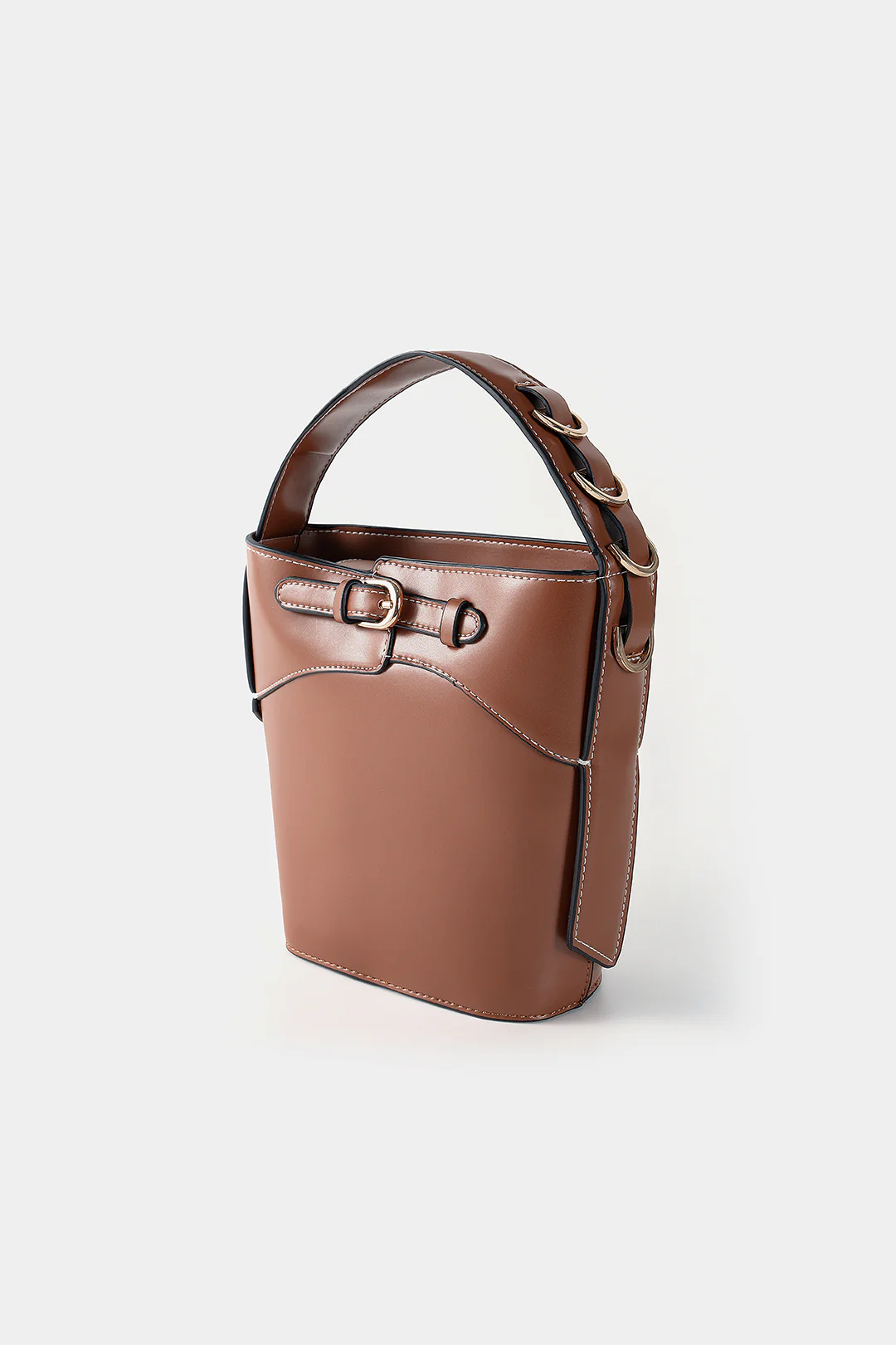 Faux Leather Single Shoulder Tote Bag - Flockneti