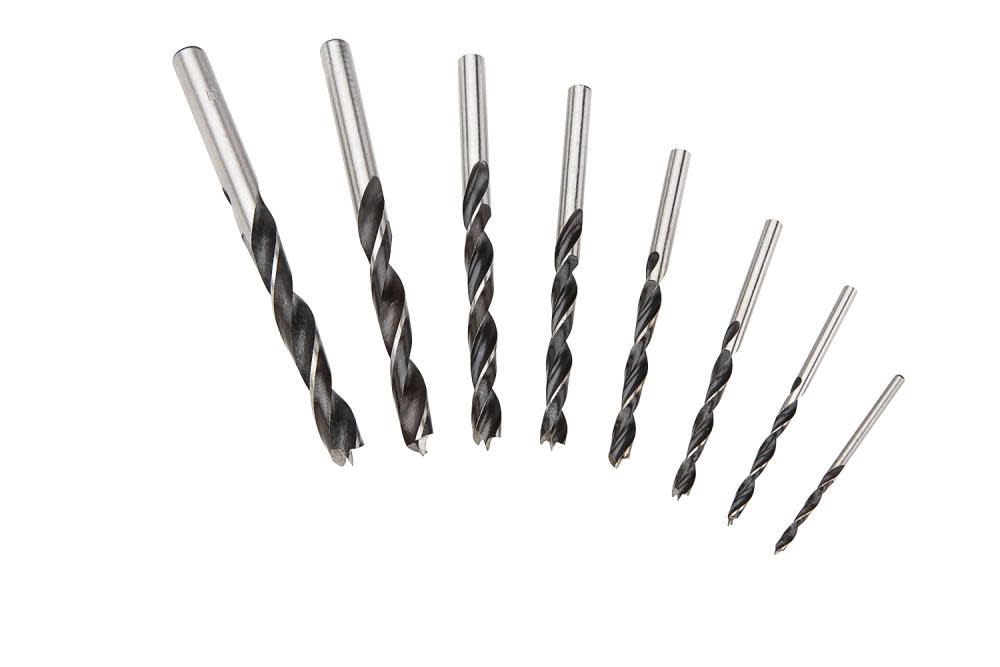 Fisch 8 piece Chrome Vanadium Metric Brad Point Bit Set - Flockneti