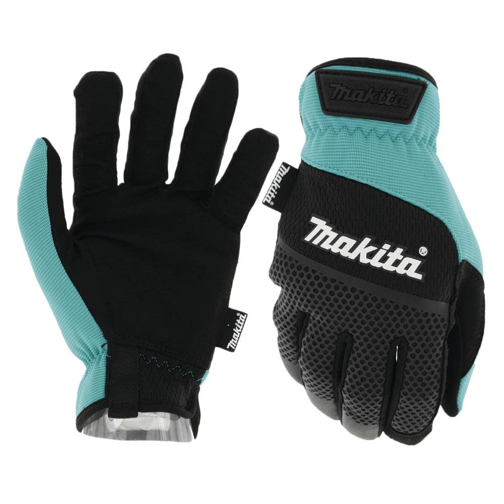 Makita Utility Work Gloves Open Cuff Flexible Protection Large - Flockneti
