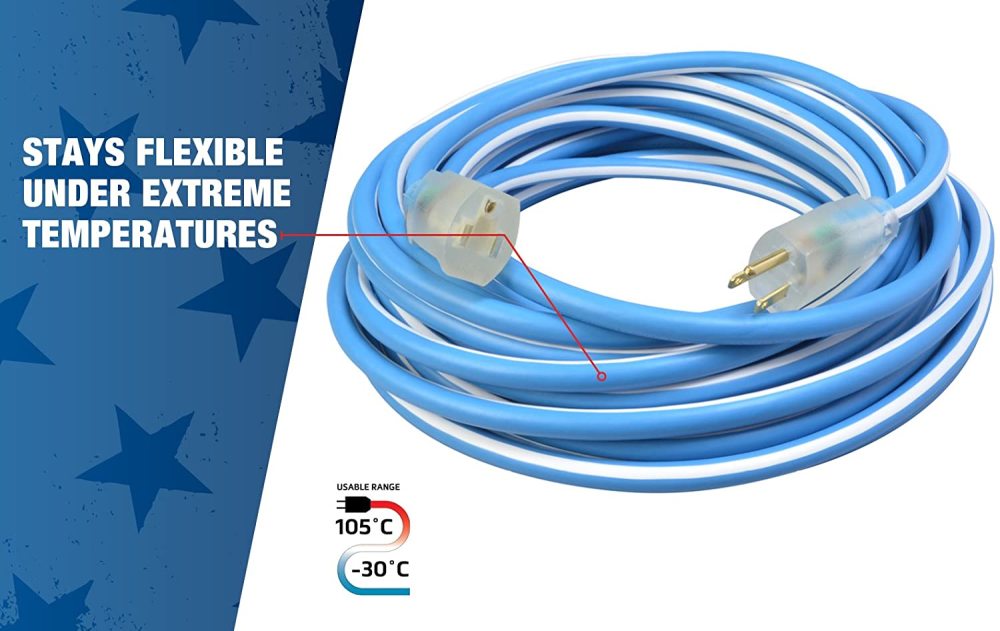 Southwire Cold Weather Extension Cord Lighted End 12/3 25′ - Flockneti