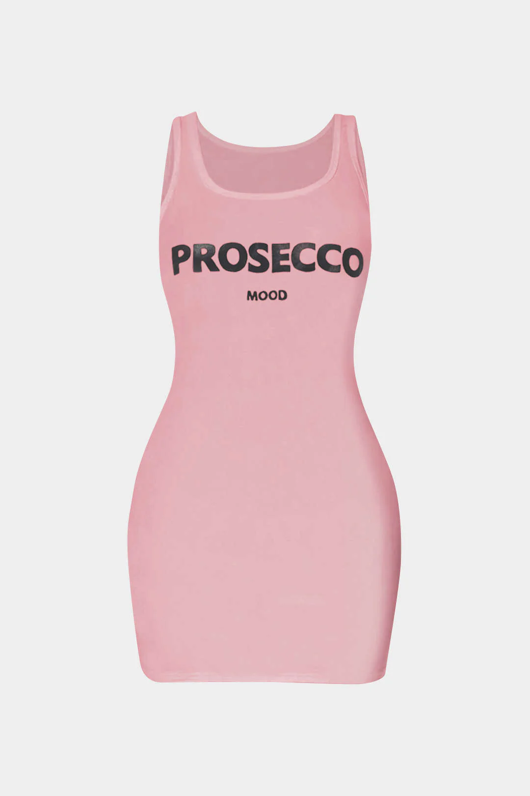 Letter Print Sleeveless Mini Dress - Flockneti